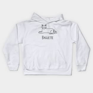 Baguette (black) Kids Hoodie